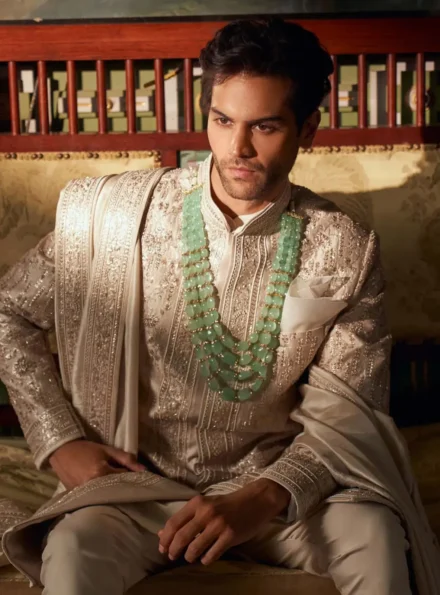 RAW SILK SHERWANI