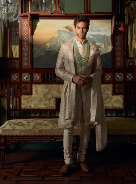 RAW SILK SHERWANI