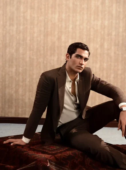 Mens Brown Suit Classic Fit Wool Blend