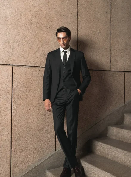 Black Three Piece Suit