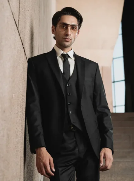 Black Three Piece Suit
