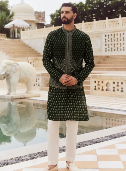 Green Embroidered Waistcoat