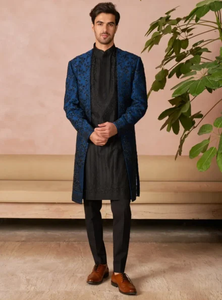 MIDNIGHT BLUE SHERWANI