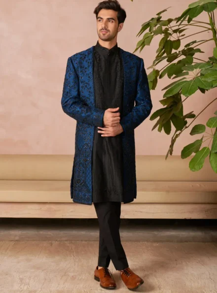 MIDNIGHT BLUE SHERWANI