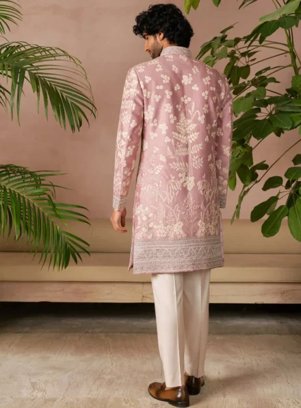 Onion Pink Sherwani