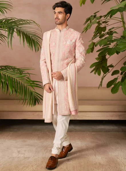 Pink Sherwani