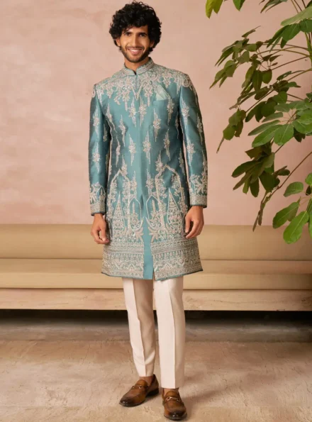 MARINE BLUE SHERWANI