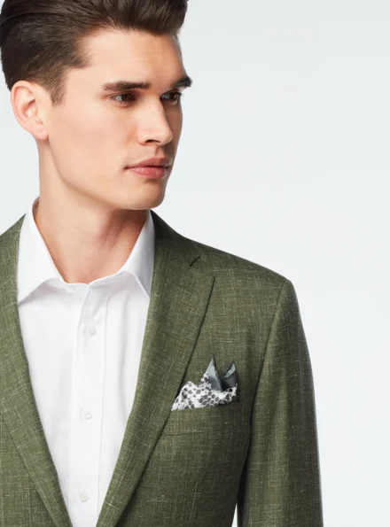 Gents Suiting By FAB - GREEN TWEED MEN SUIT