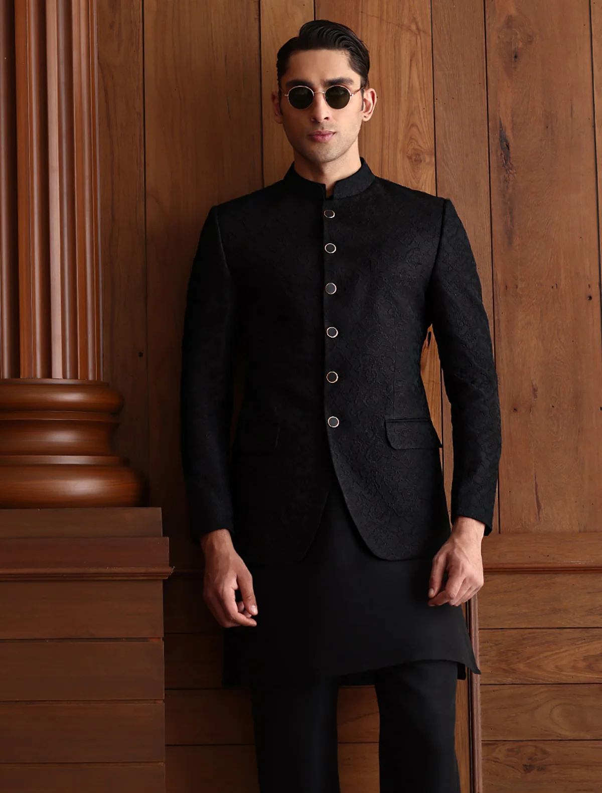 gentssuitingbyfab-pc-black-2 BLACK TEXTURED PRINCE COAT
