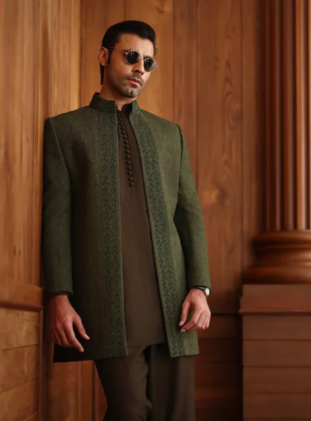LONG GREEN PRINCE COAT