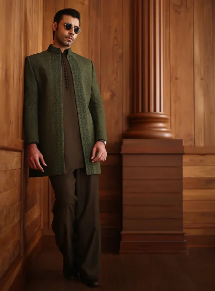 LONG GREEN PRINCE COAT