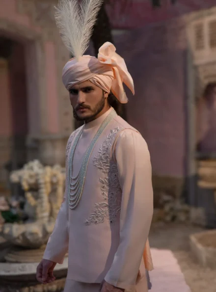 Peach Silk Waistcoat