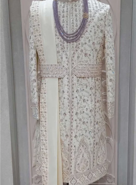 Off White Ivory Sherwani