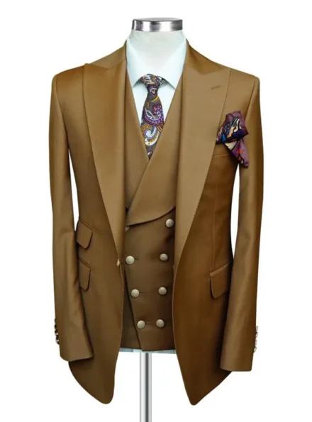 The Ultimate Brown 3 Piece Suit for Men