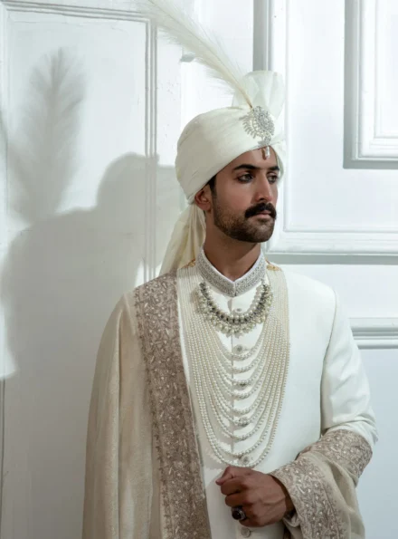 Royal White Sherwani