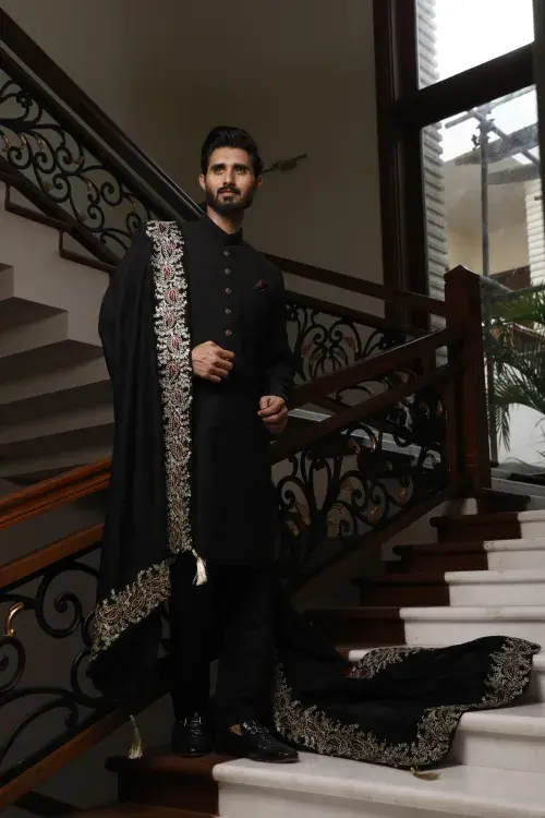 Premium Black Sherwani Premium Black Sherwani