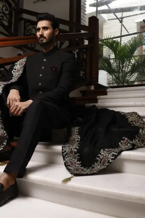 Premium Black Sherwani Premium Black Sherwani