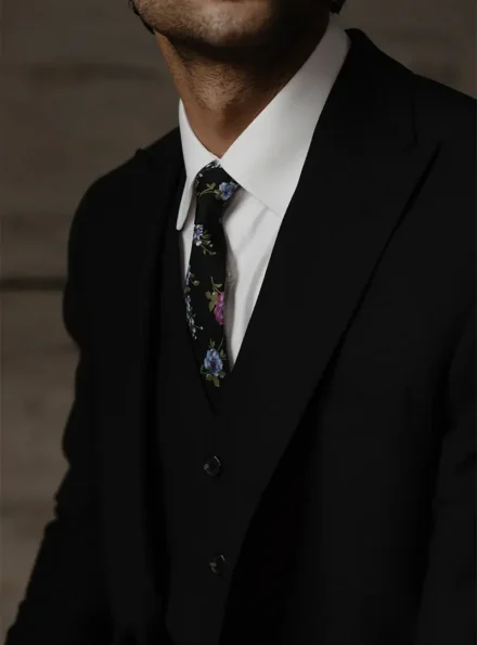 Floral Tie 3 Piece Suit