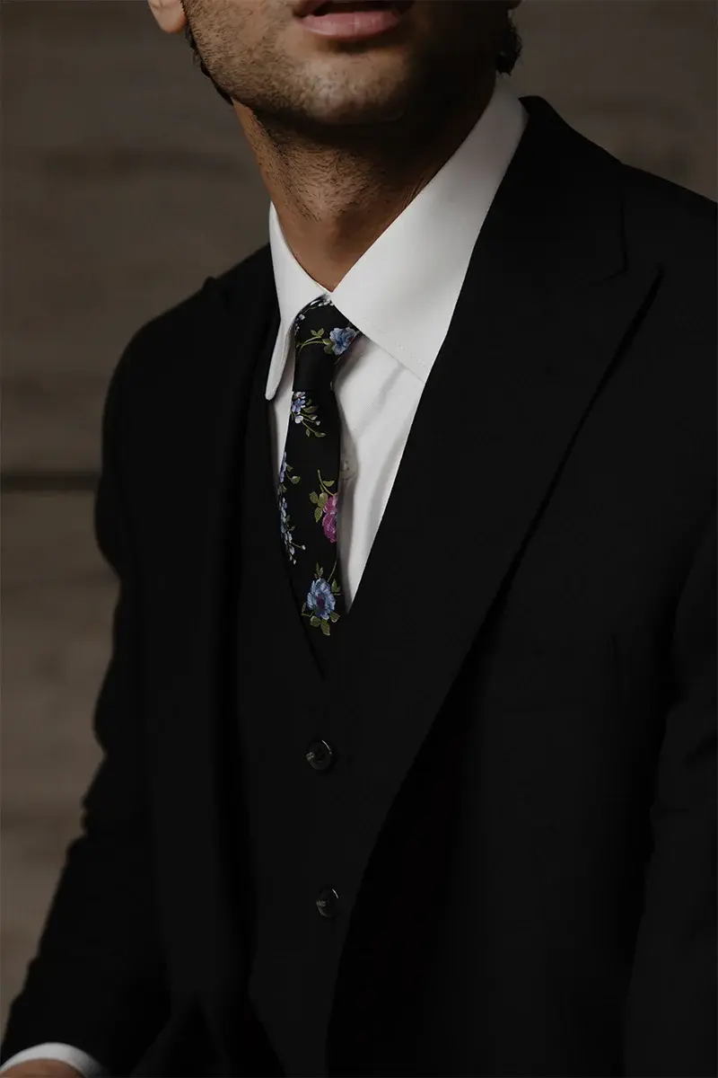 Floral Tie 3 Piece Suit Floral Tie 3 Piece Suit