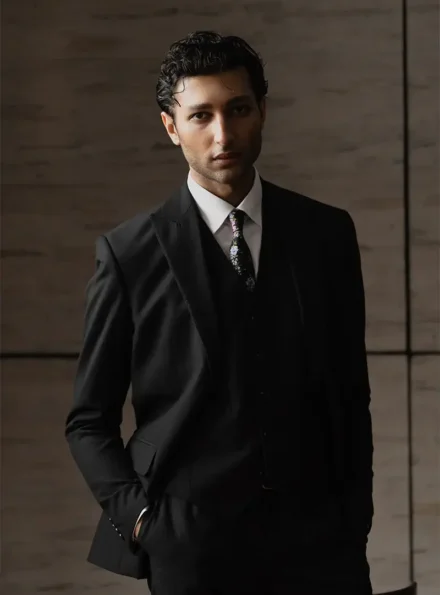 Floral Tie 3 Piece Suit