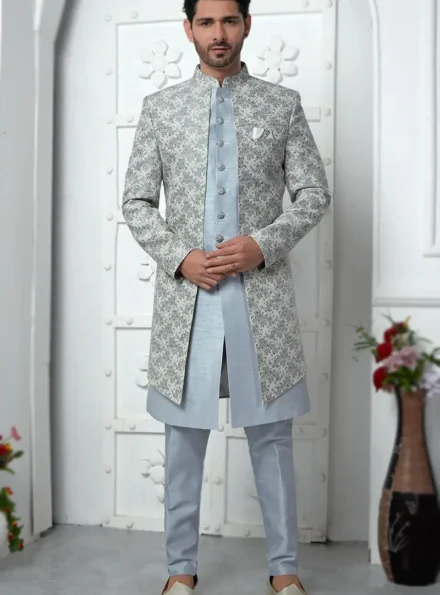 Dusty Blue Sherwani