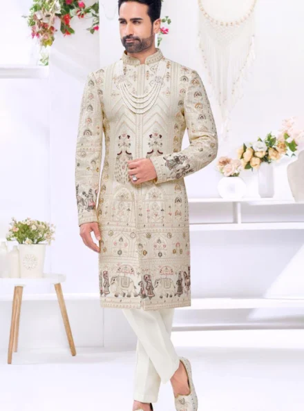 Off White Sherwani